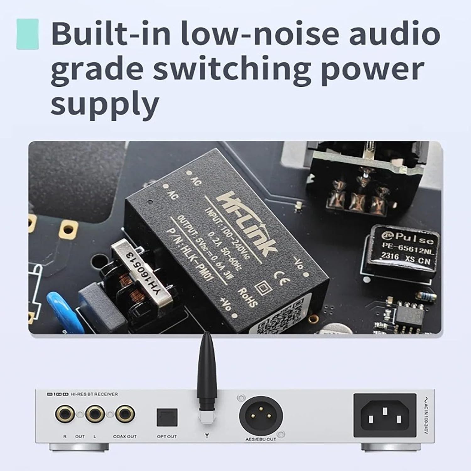 Bluetooth 5.1 HiFi Audio Receiver DAC LDAC aptX HD 24bit/192kHz