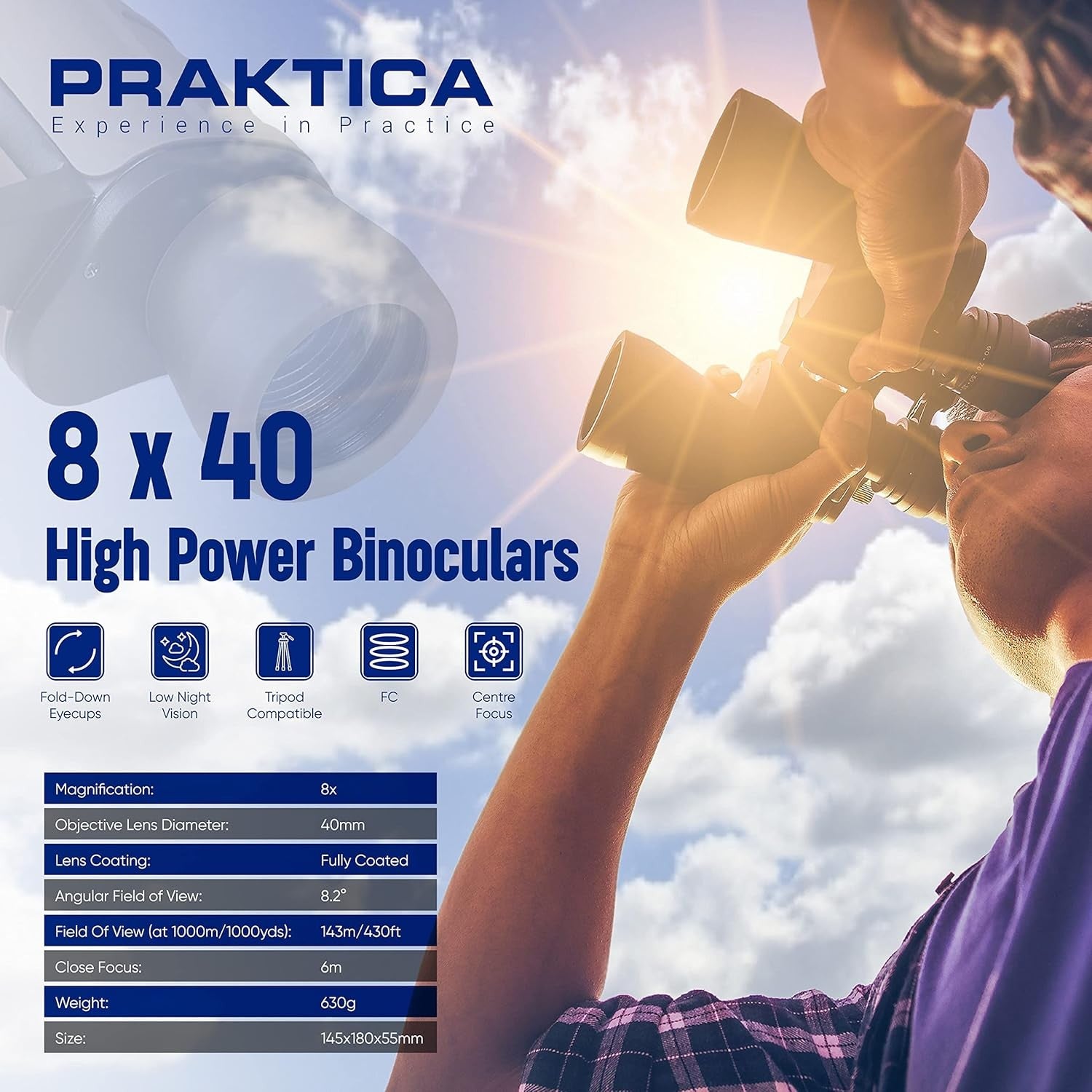 10x50 HD Binoculars Wide Angle Outdoor Viewing High Power Clear Vision