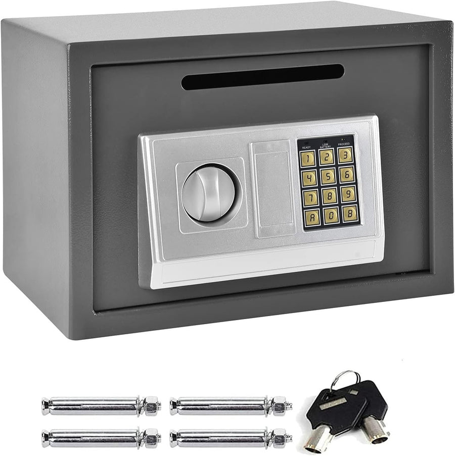 16L Digital Safe Box Electronic Keypad Cash Security Wall Mount