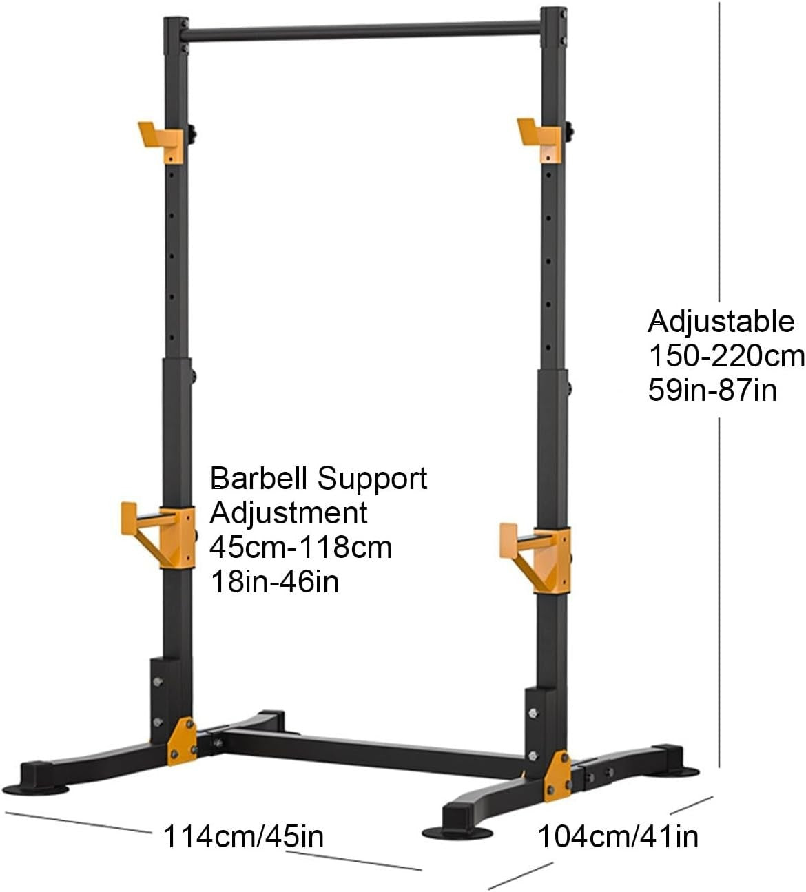 Adjustable Power Tower Pull-Up Bar & Squat Rack – Home Gym Station 59-87in
