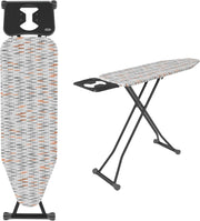 Ironing Board 36x112cm Adjustable Height Grey Orange Steam Rest Folding