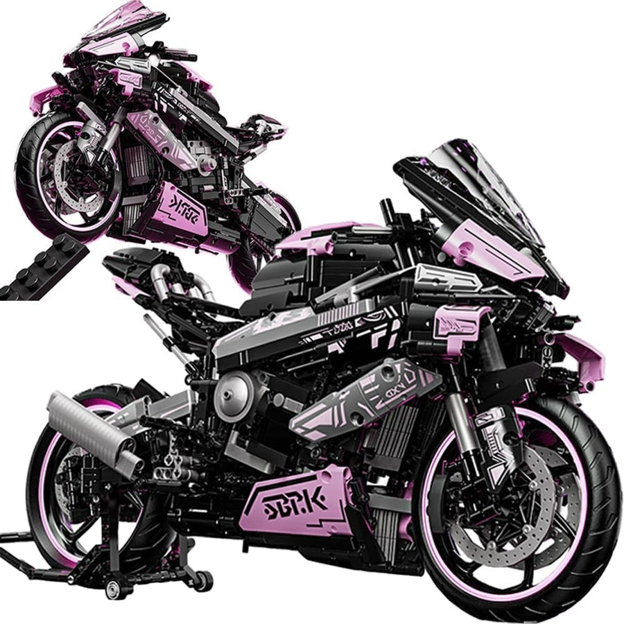 1920PCS Motorcycle Building Blocks Set | Realistic Design & Display Stand