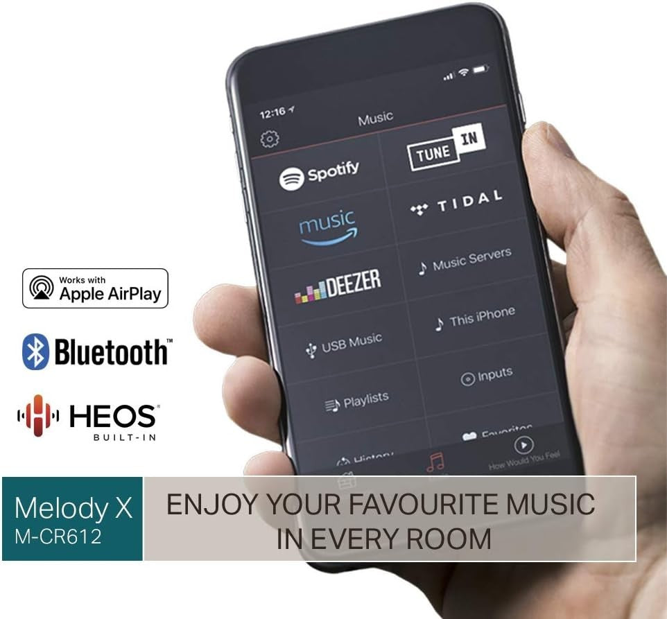 Hi-Fi Stereo Amplifier with CD Player, Bluetooth, DAB+, Wi-Fi & Multiroom