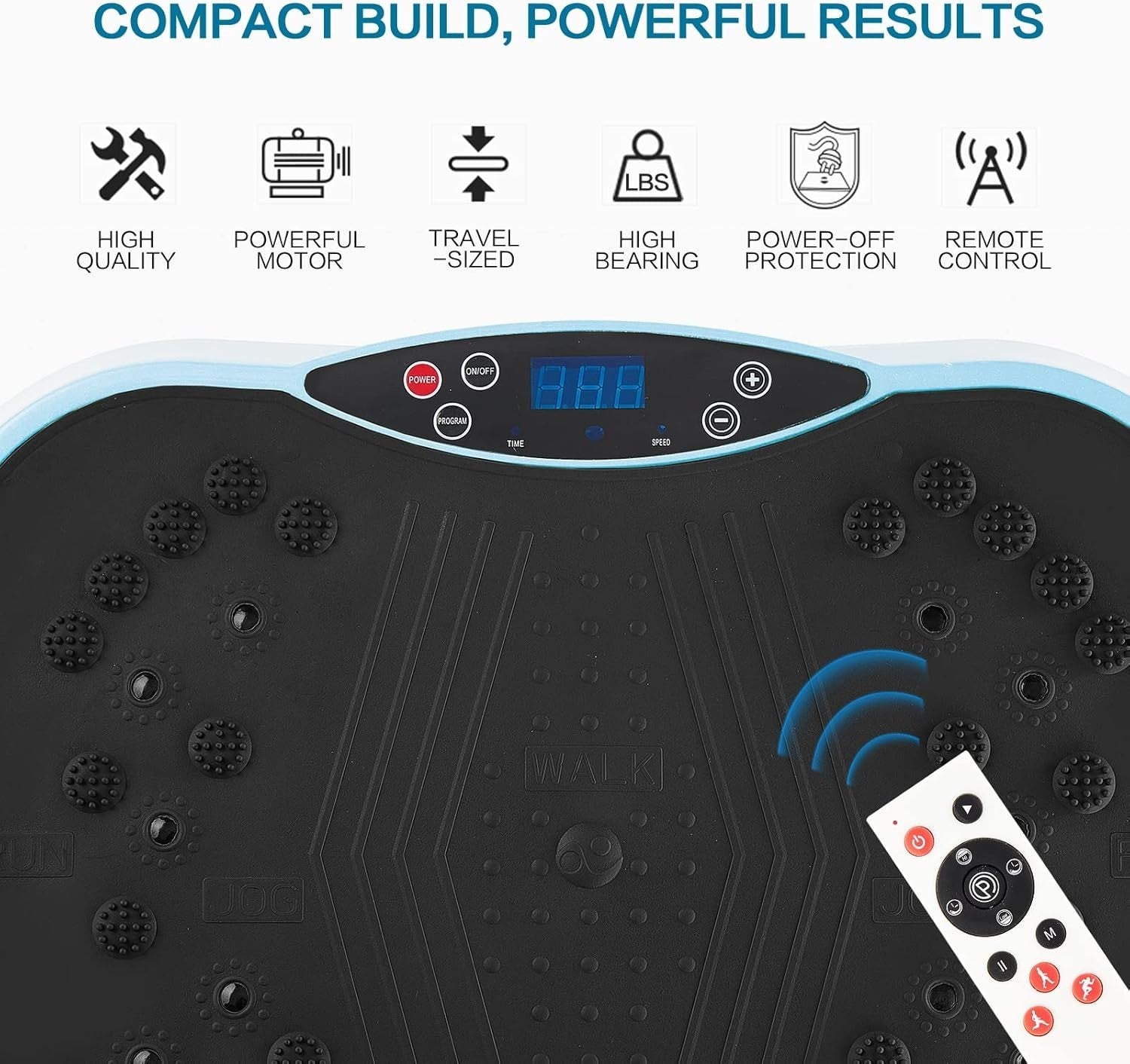 Vibration Plate Exercise Machine Full Body Workout 120 Speeds Blue Black Gold