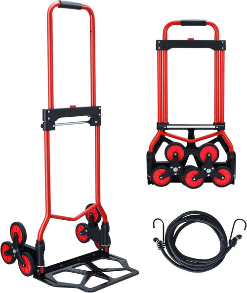 Stair Climbing Hand Truck 200lb Folding Dolly Cart 6 Wheel Trolley