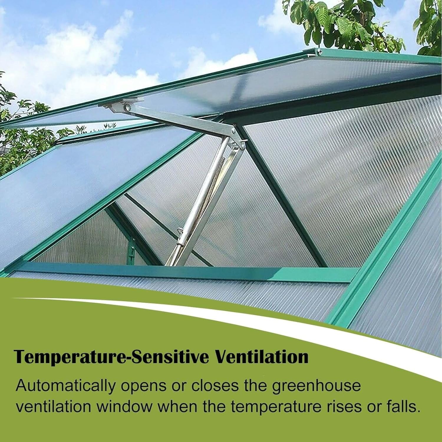 Automatic Greenhouse Roof Vent Opener Solar Temperature Control