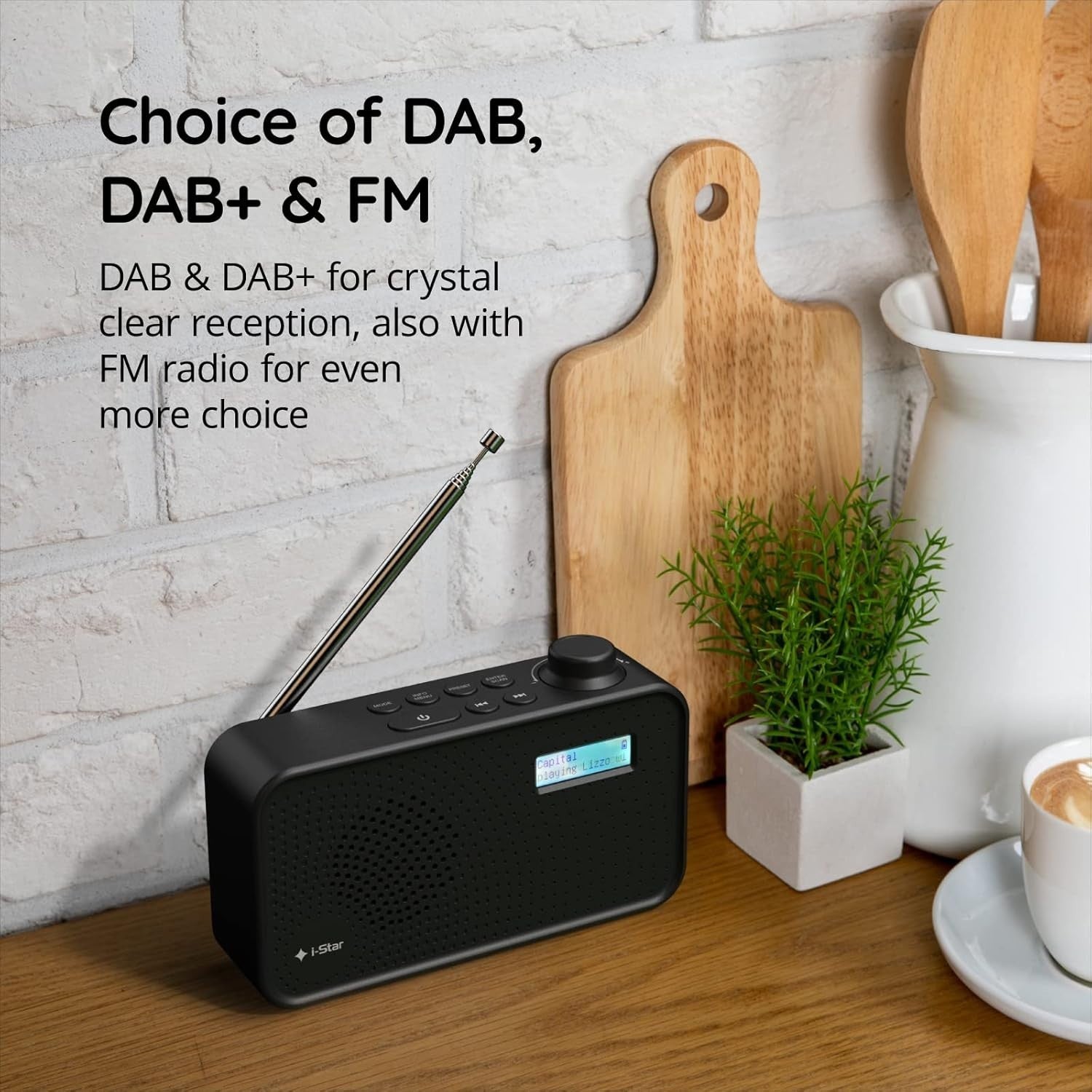 Portable DAB DAB+ FM Radio USB Rechargeable Small Digital Black