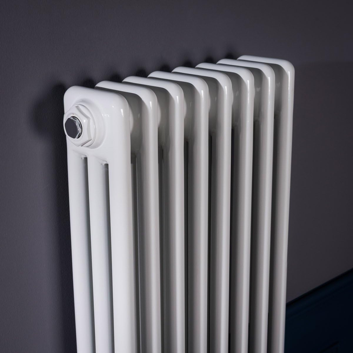 White Triple Column Vertical Radiator 1500x380mm Bathroom