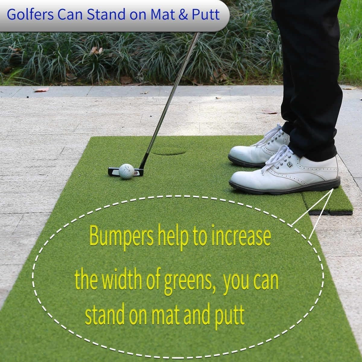 Indoor Golf Putting Green Mat Practice Trainer Hole Flag Home Office