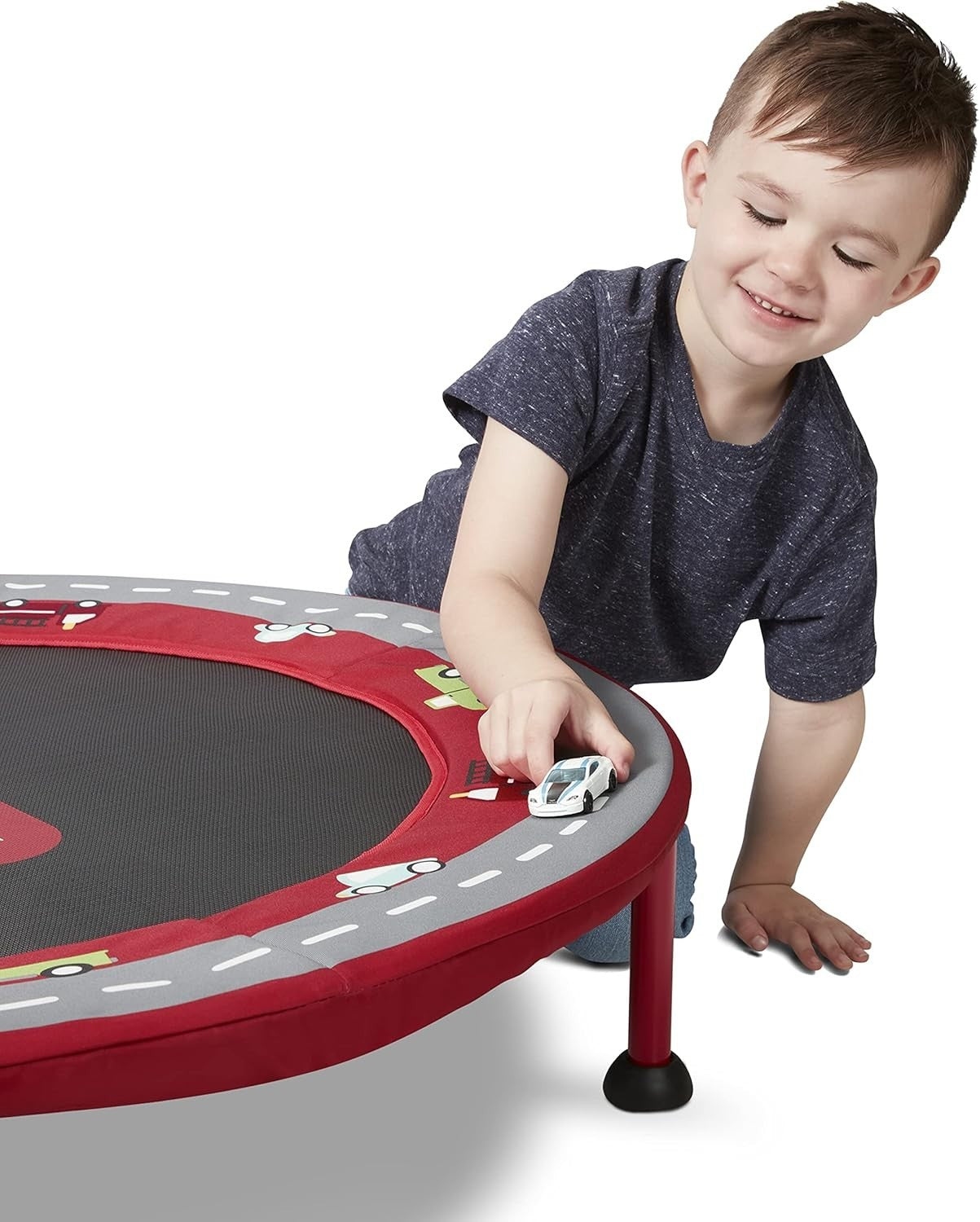 2-in-1 Toddler Trampoline Play Mat Indoor Jumper Handle 55LB