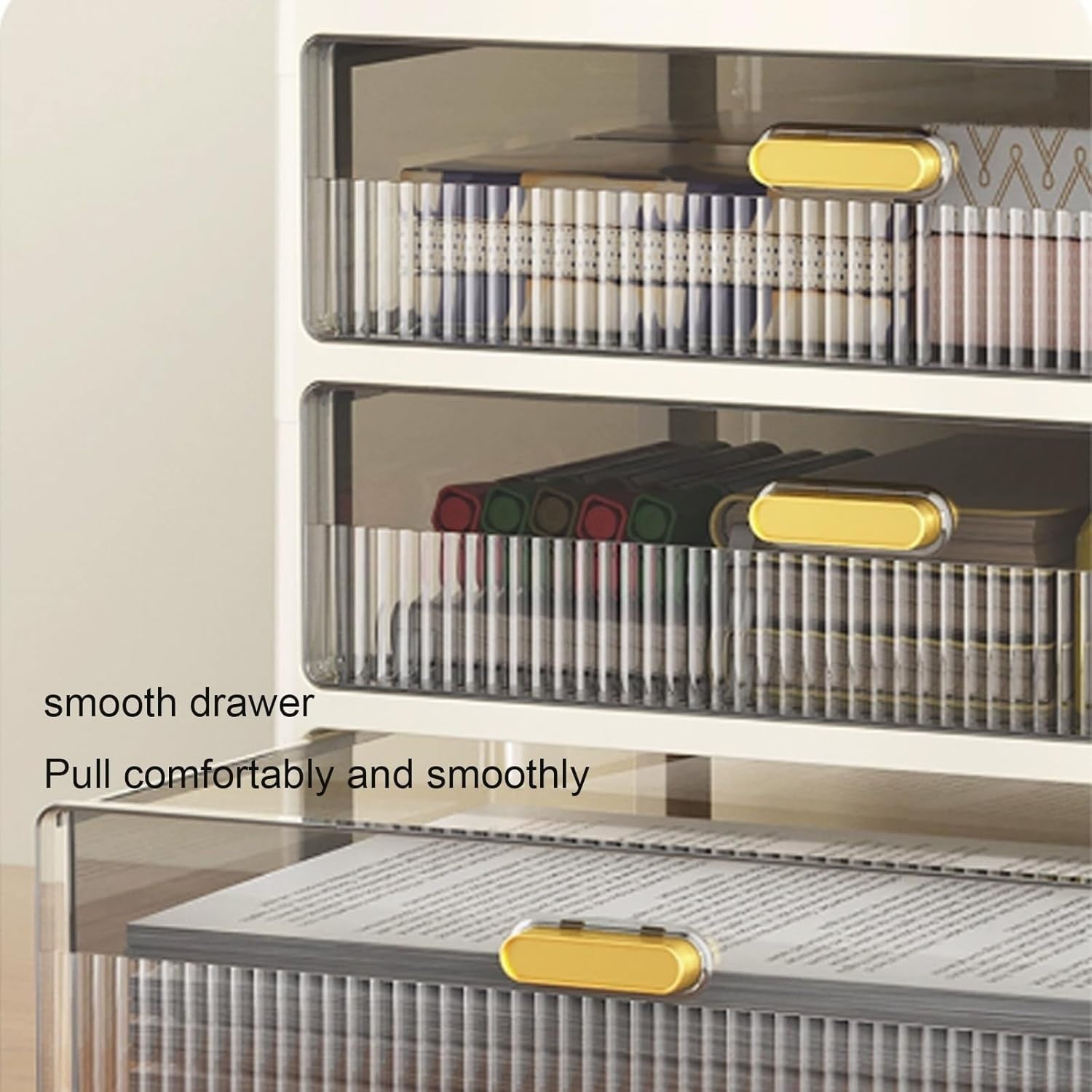 3-Layer White Desk Organizer Storage Drawers for Office, Makeup & Crafts