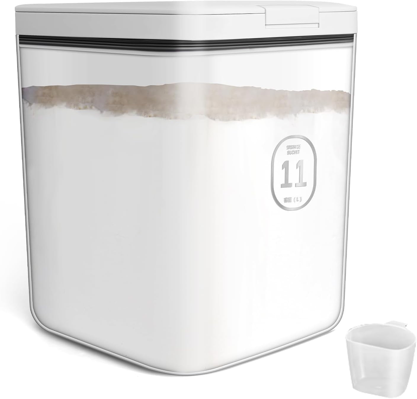 10kg Rice Storage Container Airtight 11L Cereal Flour Box Cup