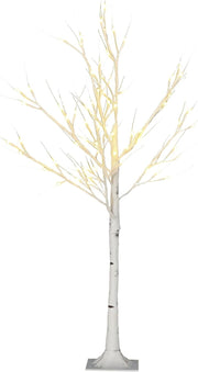 4ft White Birch Tree Light Warm White LED Pre-Lit Indoor Outdoor Home Decor
