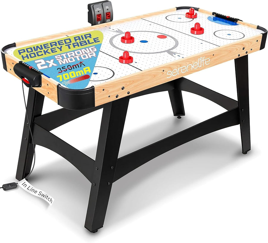Full Size Air Hockey Table LED Scoreboard Strong Motor Arcade Game Indoor