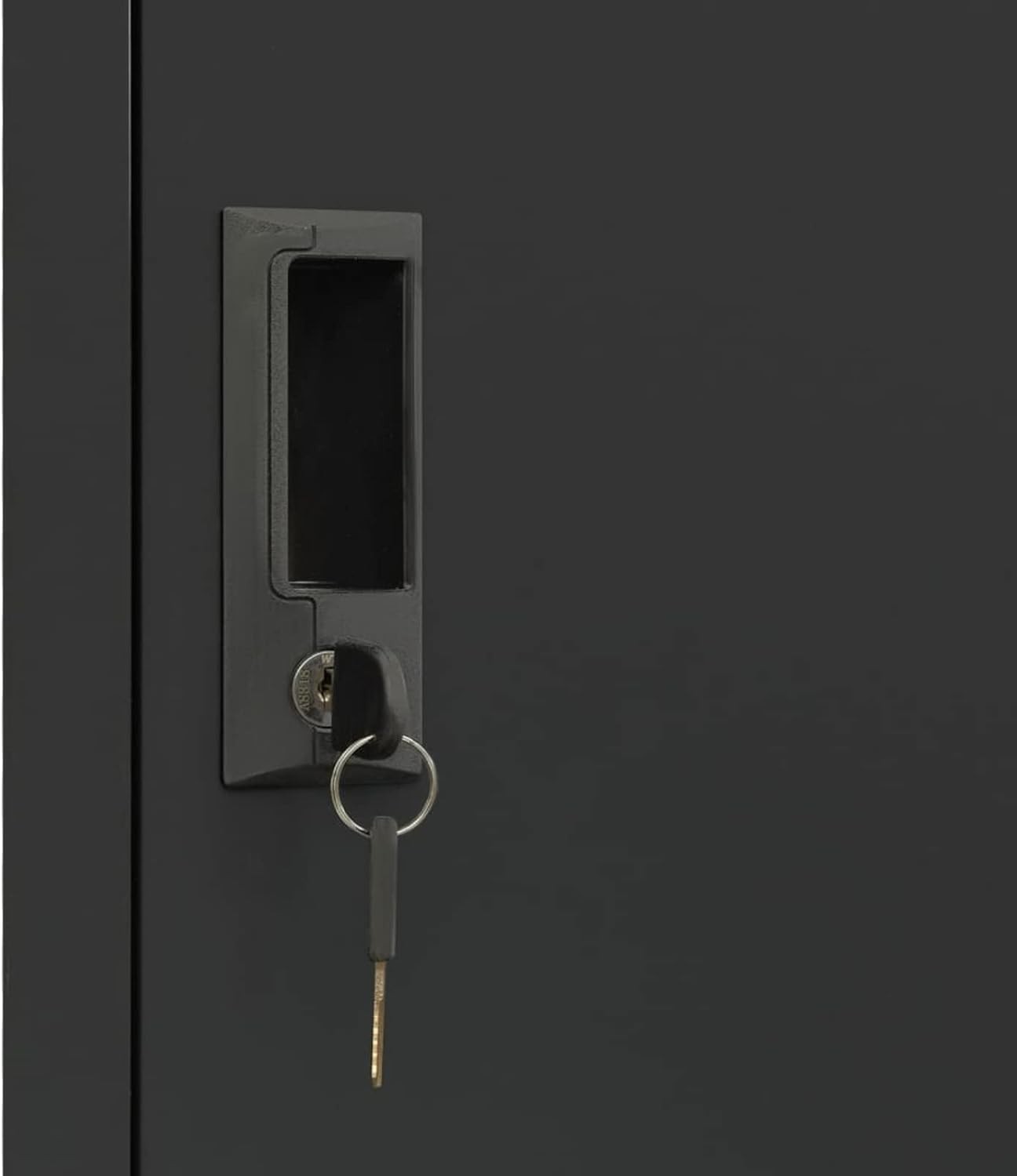 2 Door Metal Locker Cabinet Lockable Storage Cupboard Office Gym Anthracite