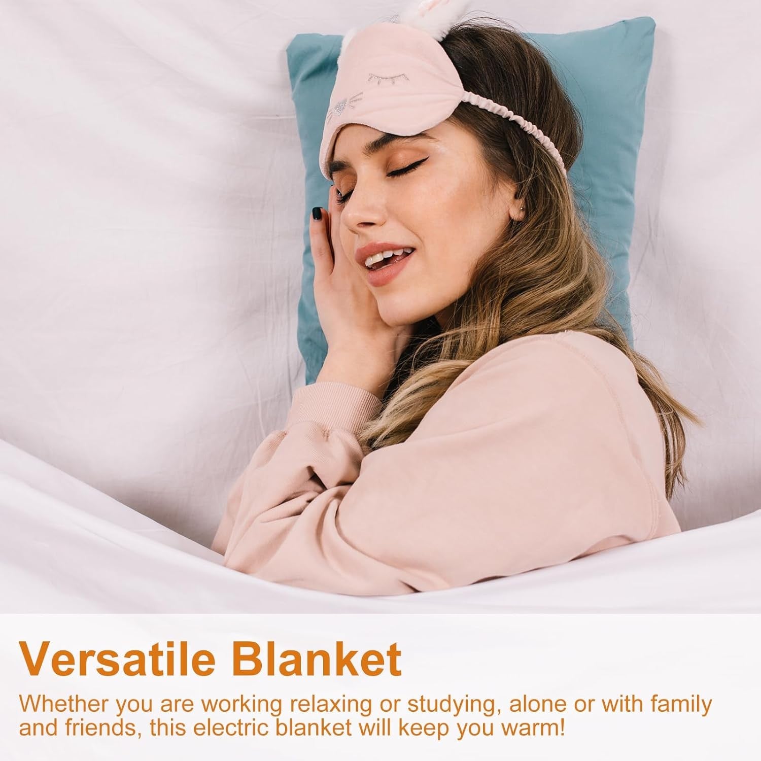 Electric Heated Throw Blanket 9 Heat Levels Auto Off Washable 180x130cm