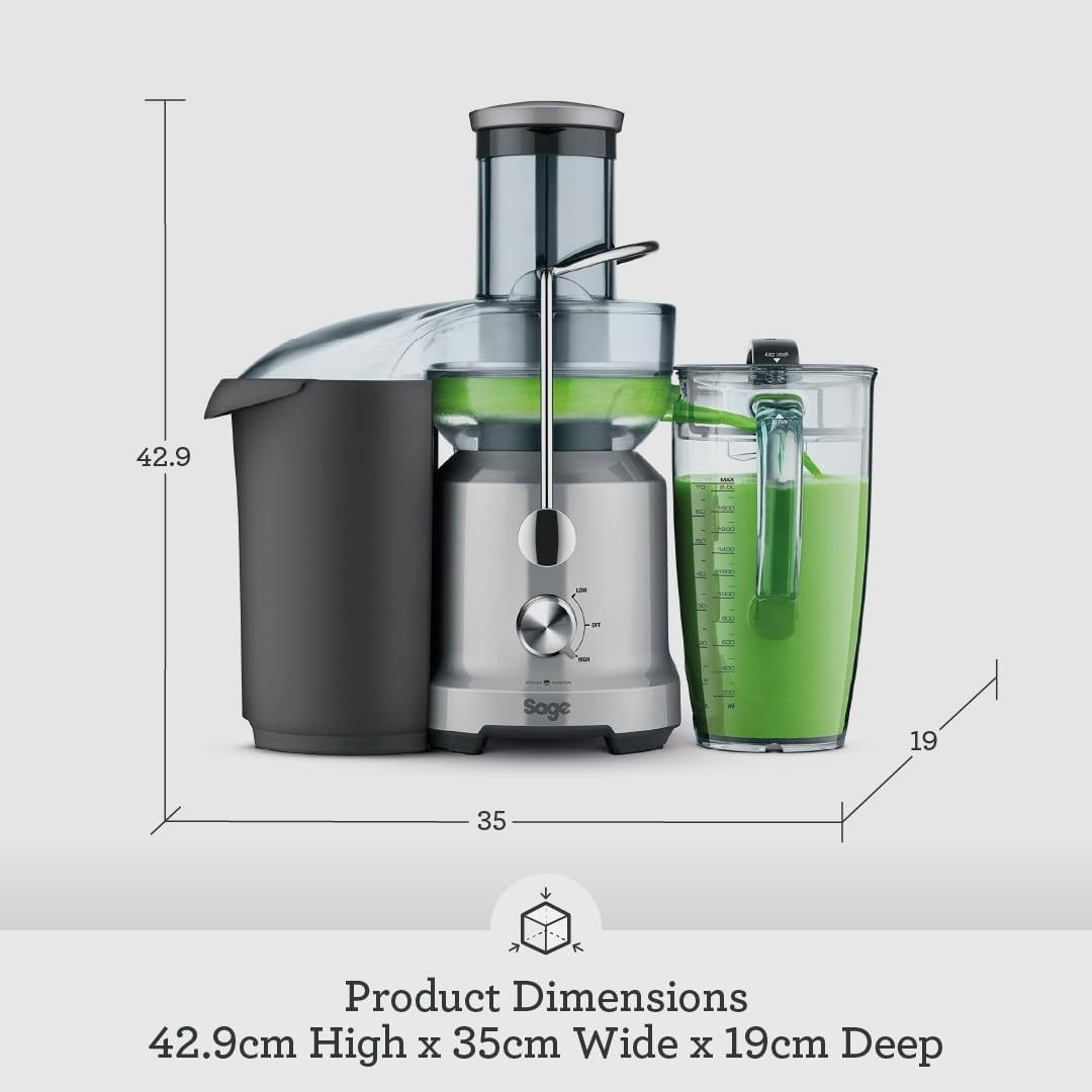 Cold Press Juicer 1250W High Power Wide Chute 2L Juice Jug