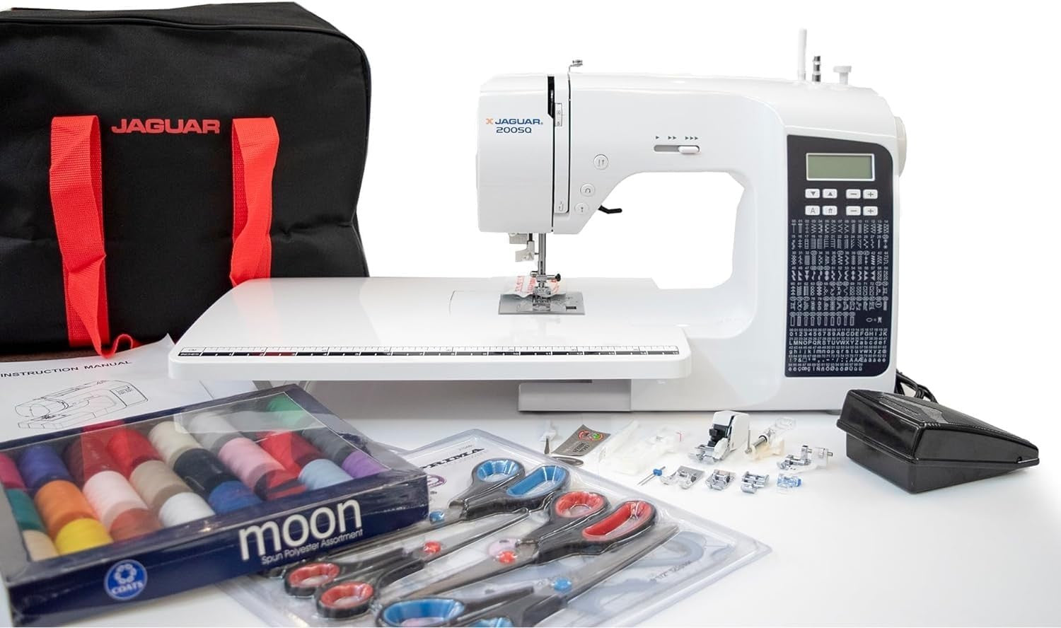 Computerised Sewing Machine 200 Stitches LCD Extension Table Kit