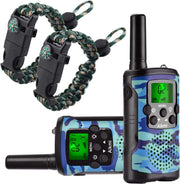 Kids Walkie Talkies 8 Channel 3KM Long Range Outdoor Toy Gift Blue Camo
