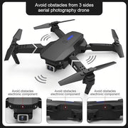 4K Dual Camera Foldable Drone w/ 360° Flip WiFi FPV 2 Batteries Carry Bag