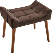 Brown Padded Dressing Table Stool Modern Vanity Makeup Chair Bedroom
