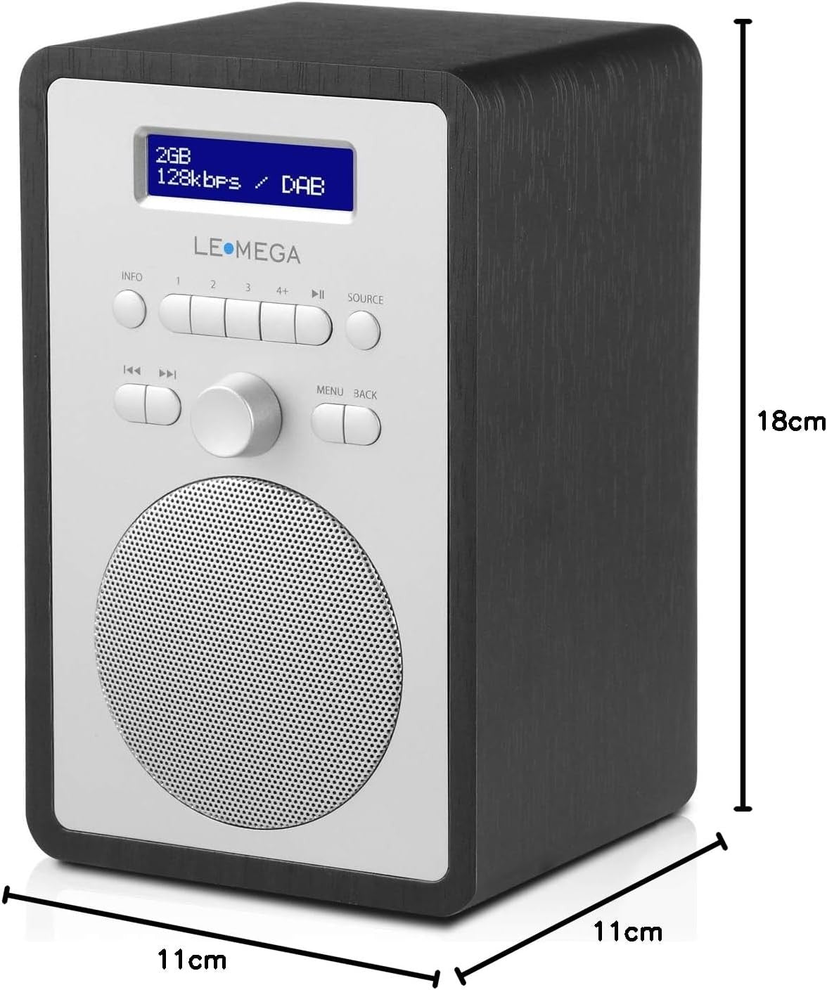 DAB DAB+ Digital Radio FM Dual Alarm Clock Timer Headphone Jack