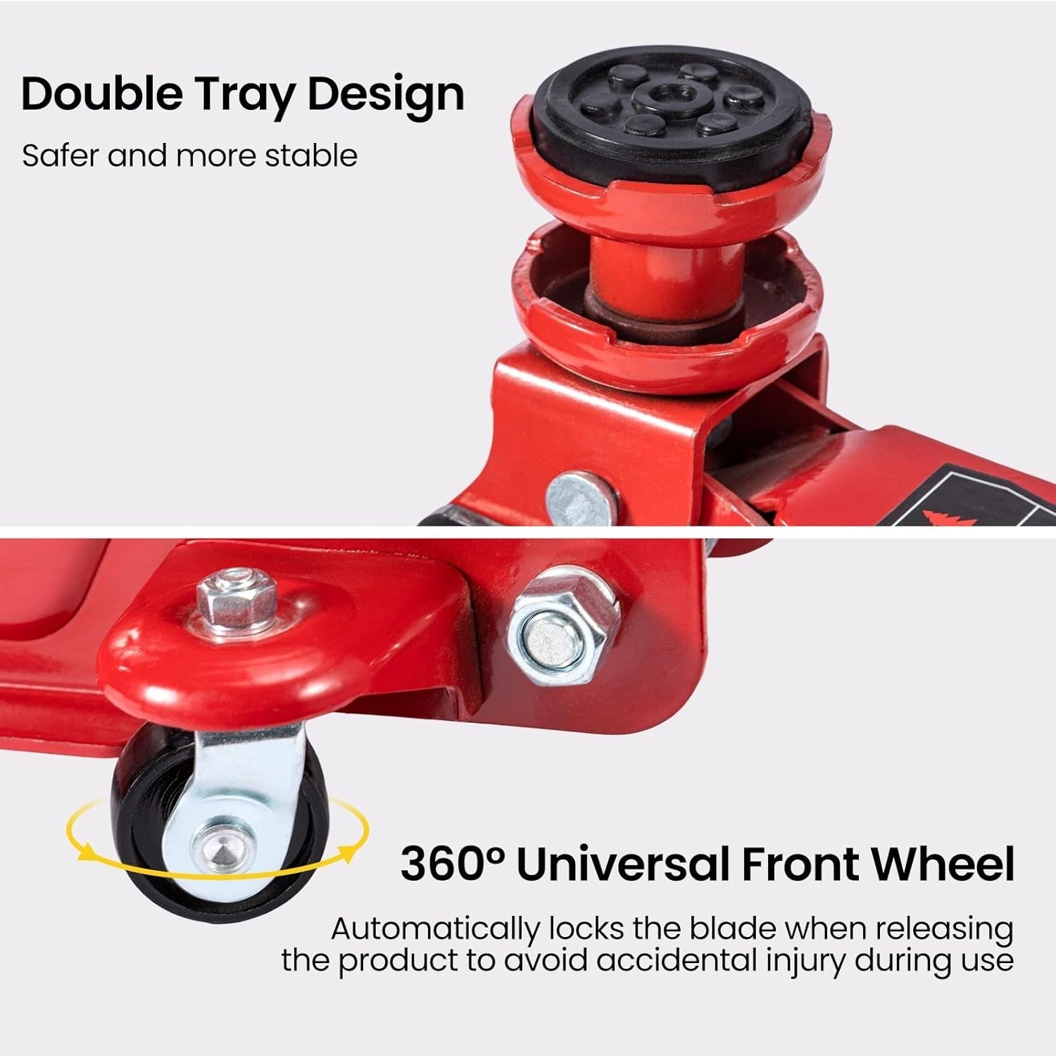 2.5 Ton Low Profile Hydraulic Trolley Jack Heavy Duty Car Lift 85–385mm Red