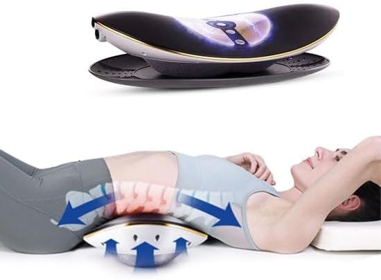 Full Body Electric Massager Back Pain Relief EMS Lumbar Traction Therapy Device