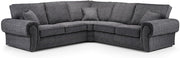 Grey L-Shape 5 Seater Chesterfield Sofa – Comfy Sectional Chenille Couch