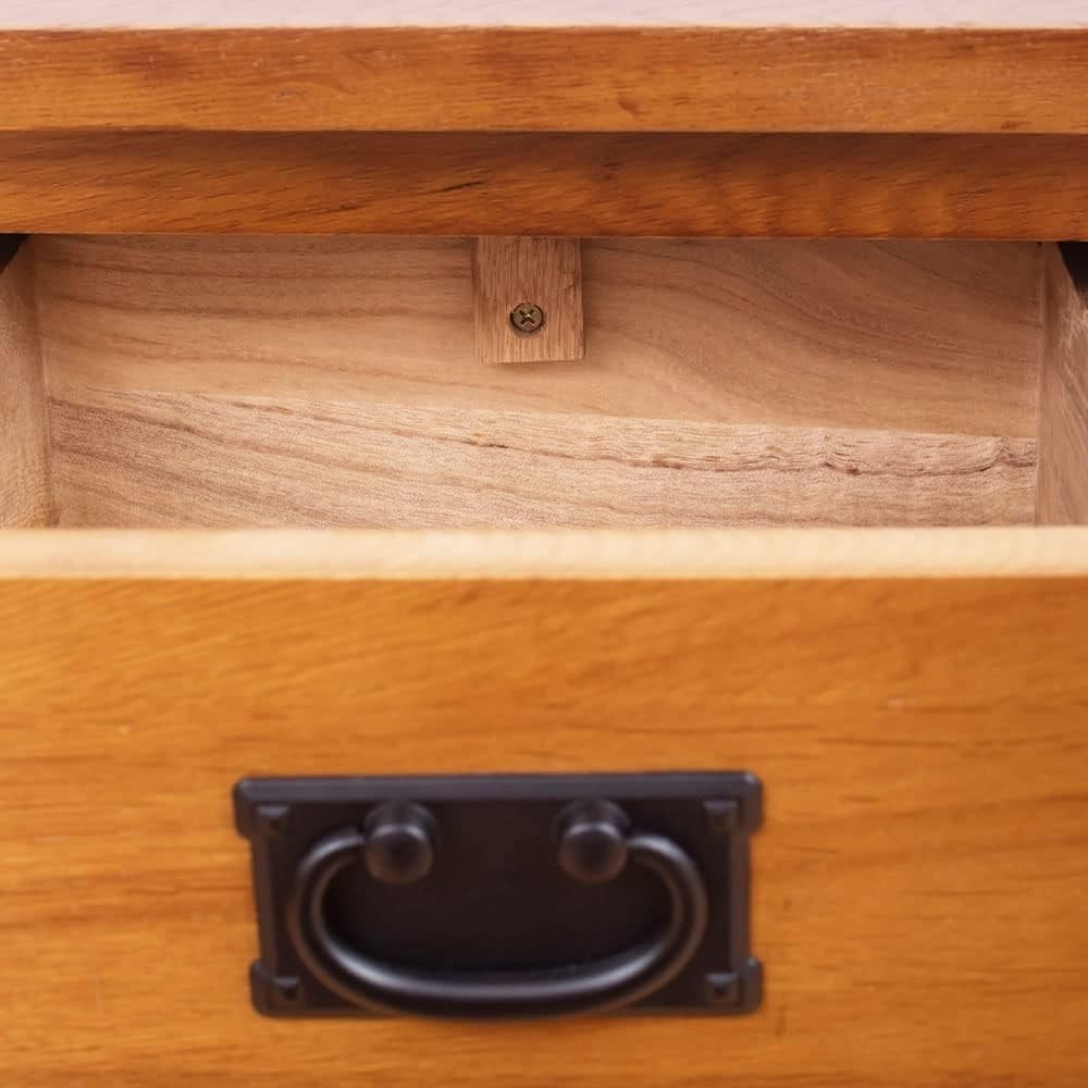Rustic Oak Sideboard Cabinet with 2 Doors & 2 Drawers - Dining & Living Storage