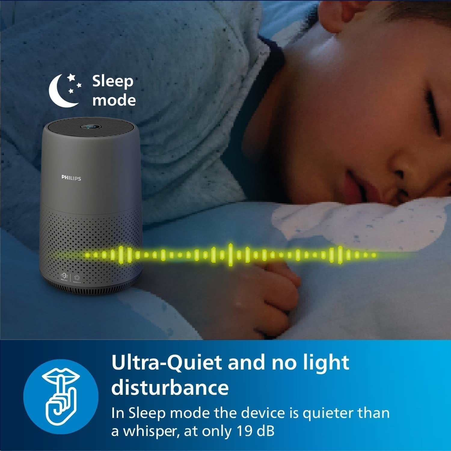 Smart HEPA Air Purifier 49m² App Control Quiet Sleep Auto Mode