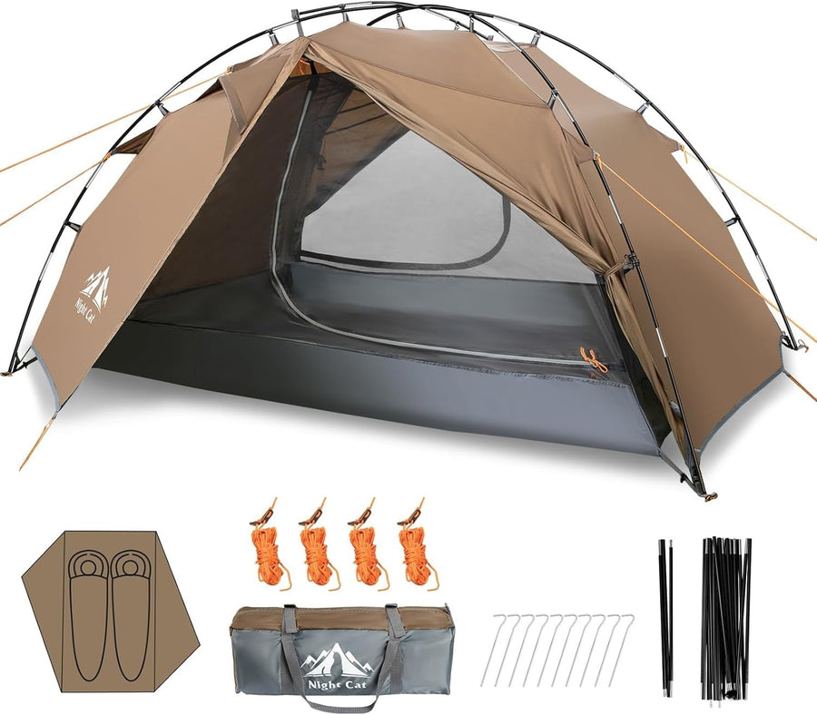 Lightweight Waterproof 2-Person Camping Tent Easy Setup for Backpacking