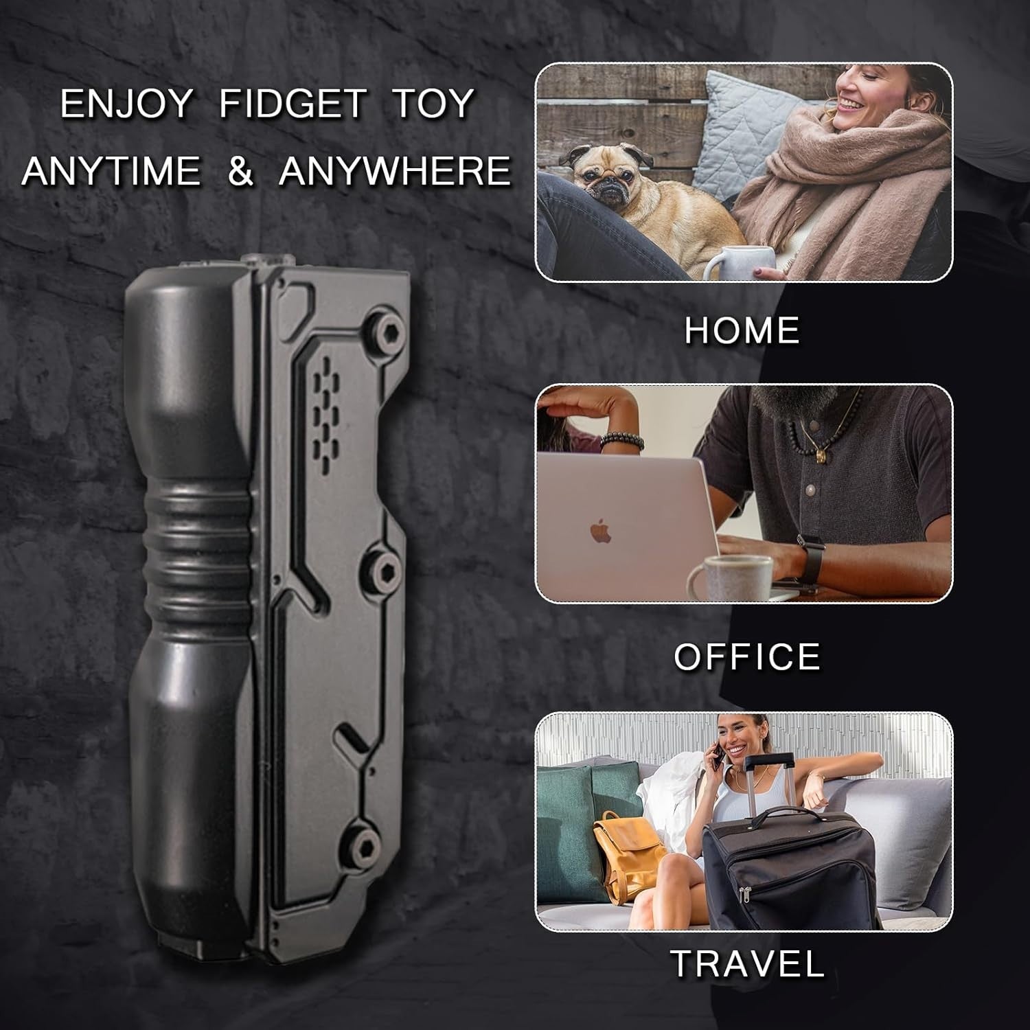 Metal Fidget Slider Stress Relief EDC Clicker for ADHD Focus