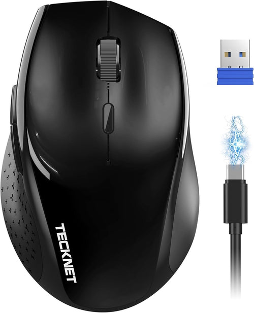 Rechargeable Wireless Mouse 6400 DPI Silent Ergonomic USB Laptop PC