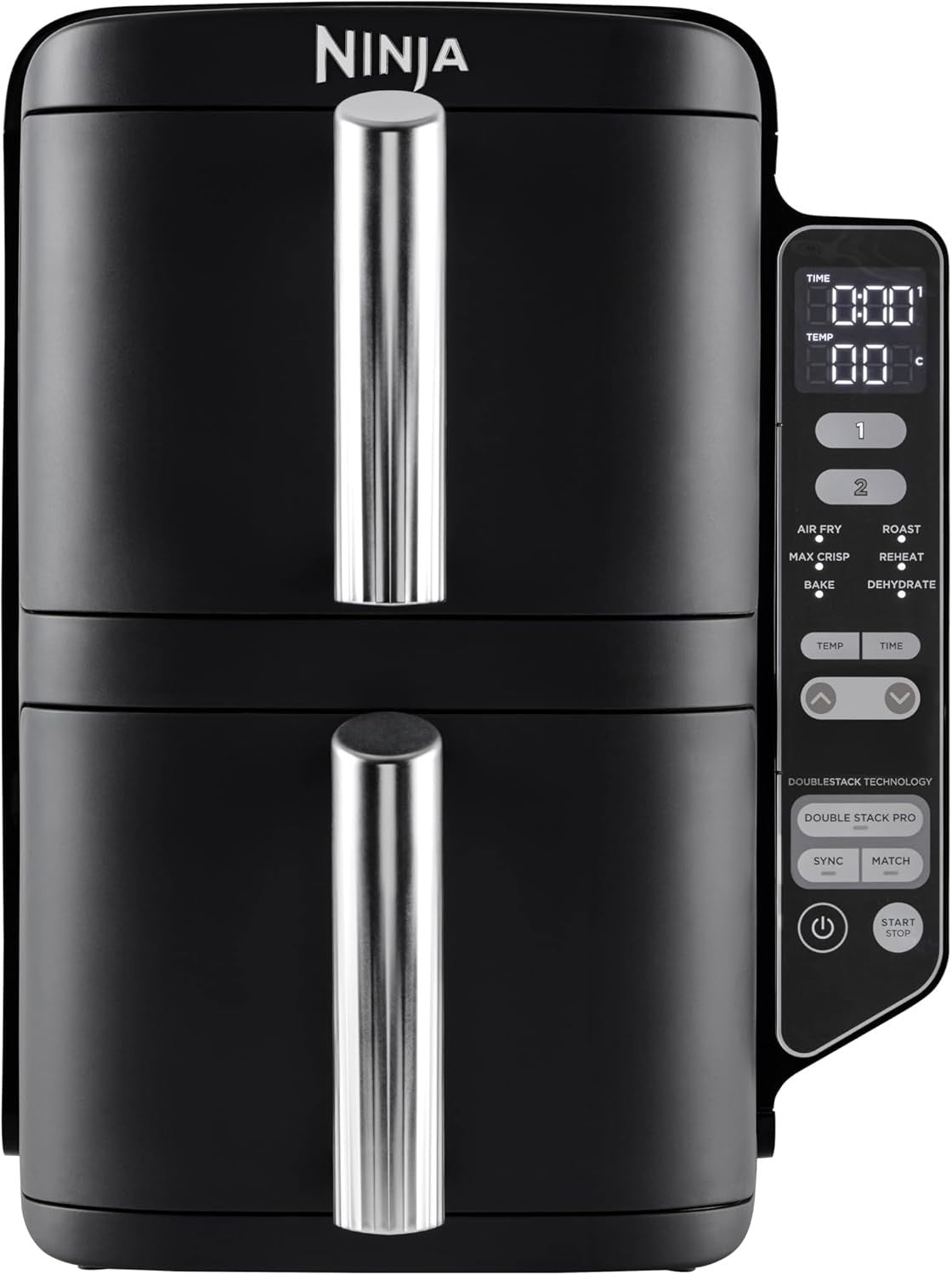 Vertical Dual Drawer Air Fryer 7.6L | 4-Level Cooking | Slim Space-Saving Design