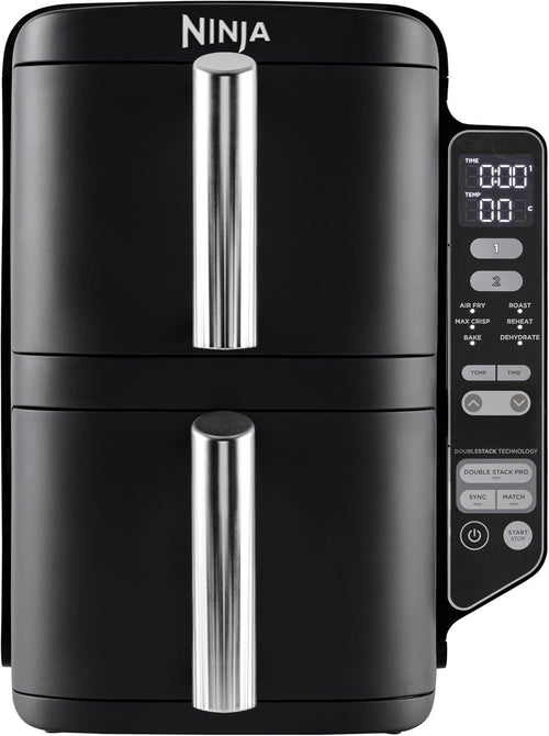 Vertical Dual Drawer Air Fryer 7.6L | 4-Level Cooking | Slim Space-Saving Design