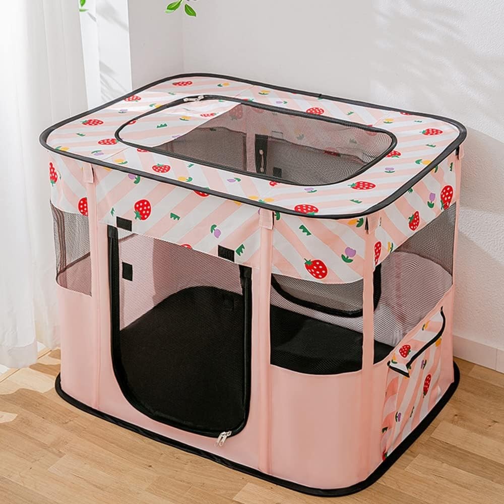 Foldable Pet Playpen Tent | Portable Puppy Cat Kennel Fence 80x60x55cm