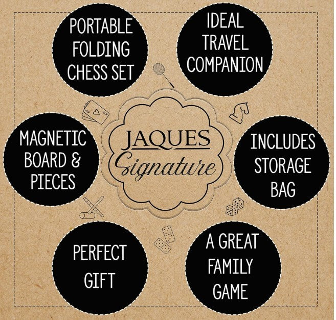 Magnetic Travel Chess Set | Folding Board with Storage | Portable Classic Chess