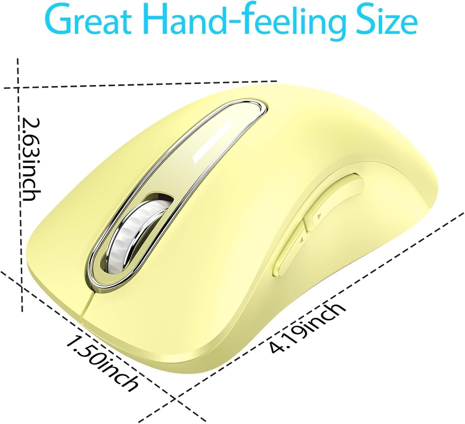 Yellow Wireless Mouse 1400 DPI USB 2.4G Portable 5 Button