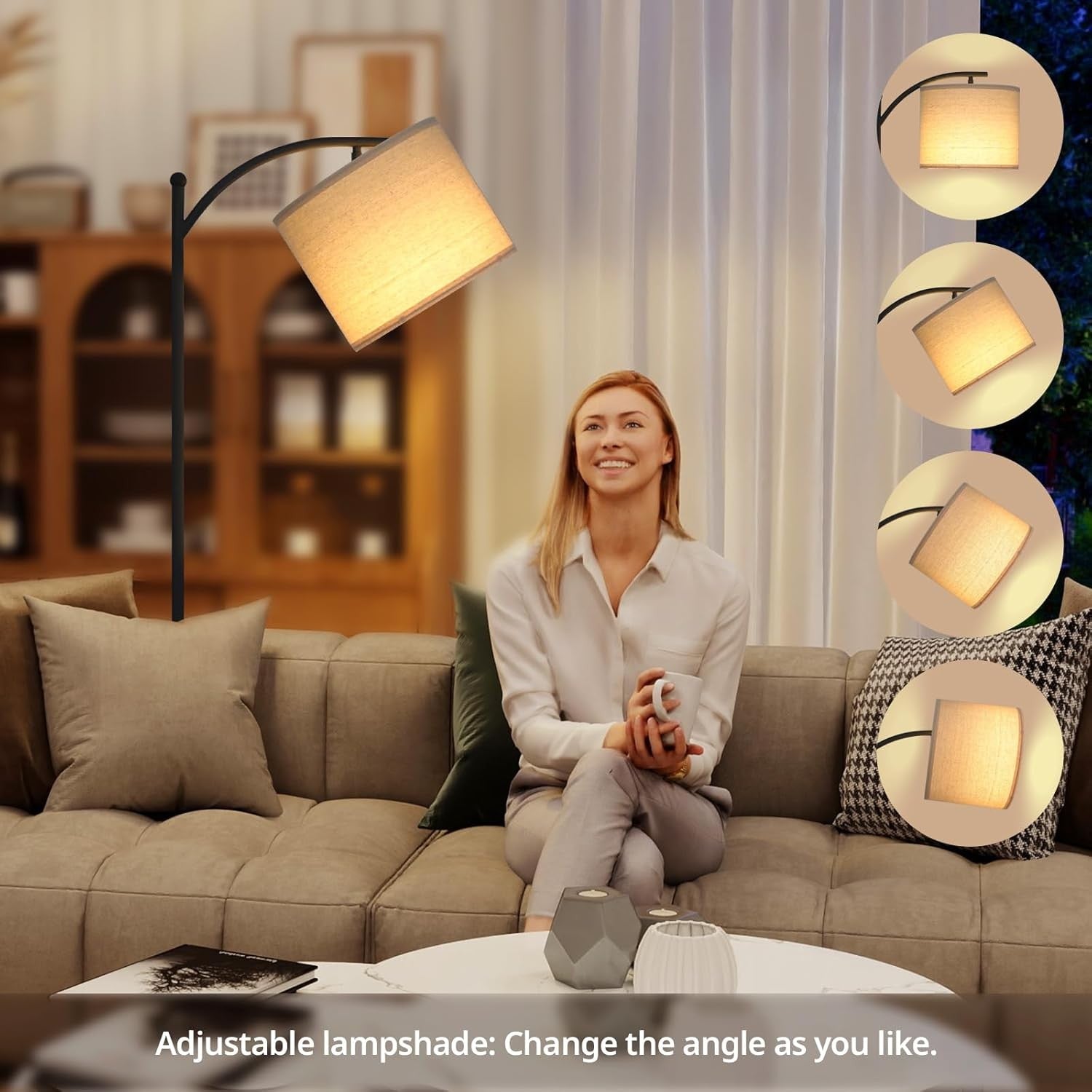 LED Floor Lamp Remote Control Dimmable Adjustable Standing Reading Light