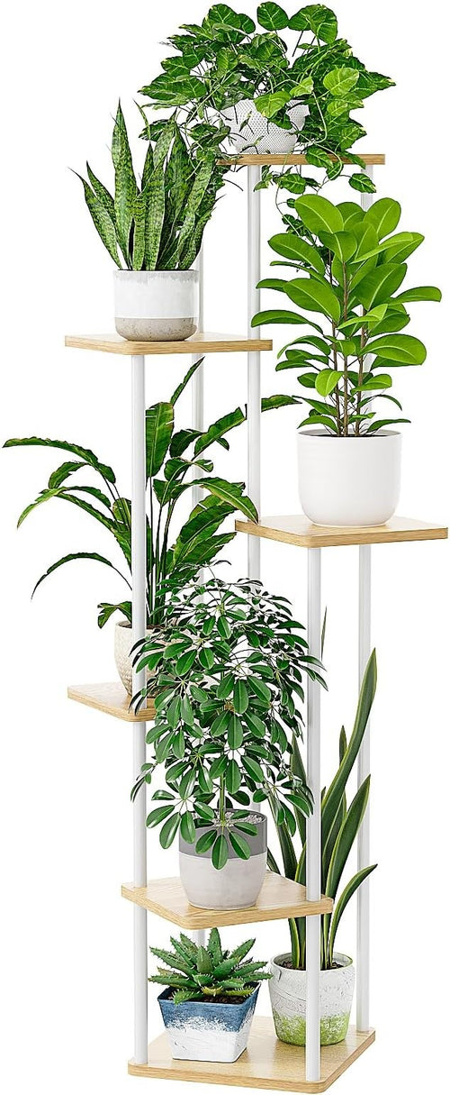 6 Tier Tall Metal Plant Stand Indoor Outdoor Flower Shelf for Living Room Patio