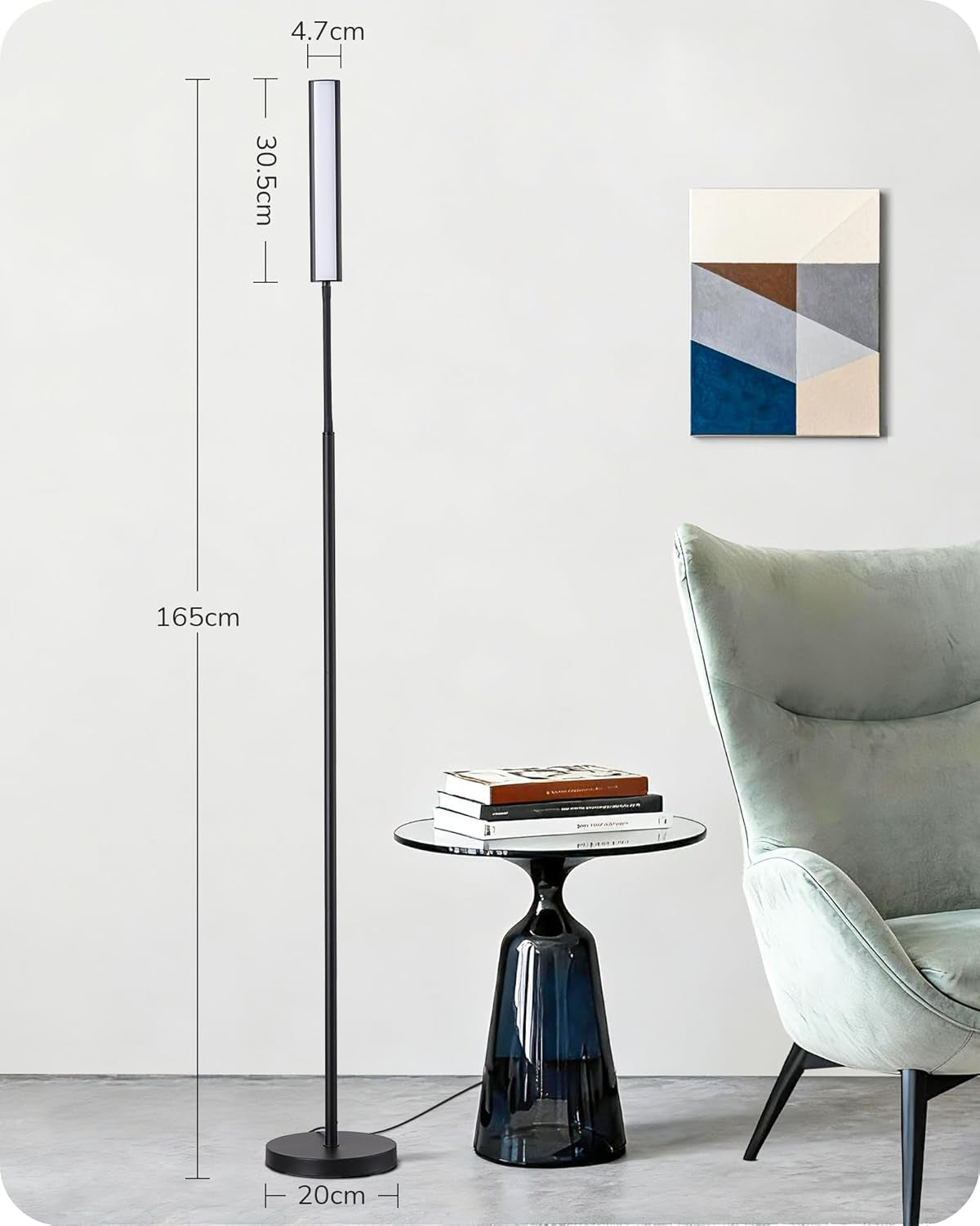 LED Floor Lamp Dimmable Gooseneck Reading Light 3 Colour Standing Lamp