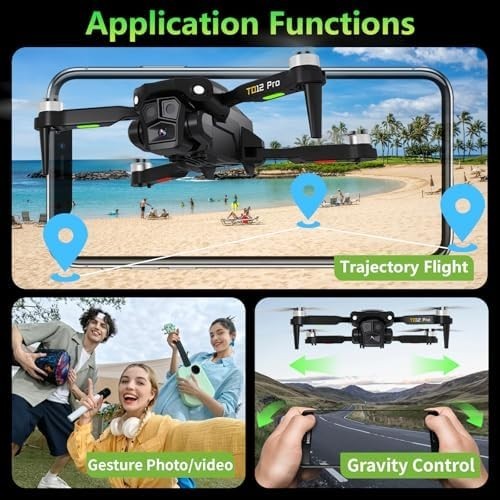 4K HD Foldable Drone w/ Brushless Motor Optical Flow 90° Camera Altitude Hold