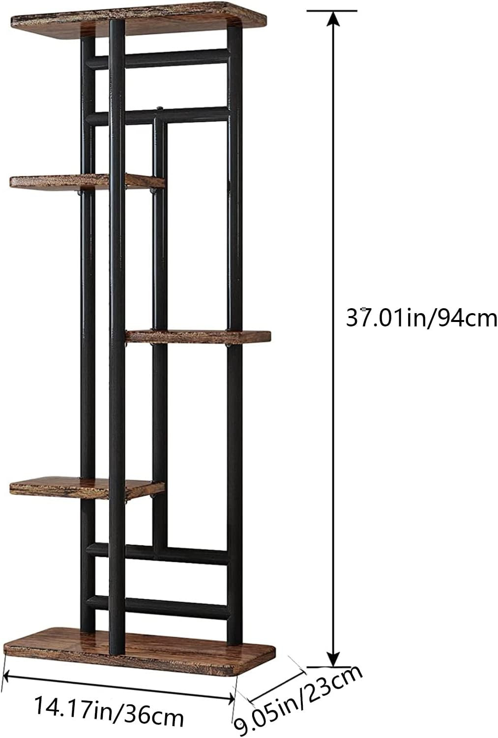 5 Tier Metal Plant Stand Indoor 6 Pot Flower Rack Corner Display Shelf for Home