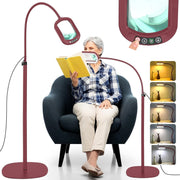 10X LED Magnifying Floor Lamp Hands Free Dimmable Light Adjustable Stand