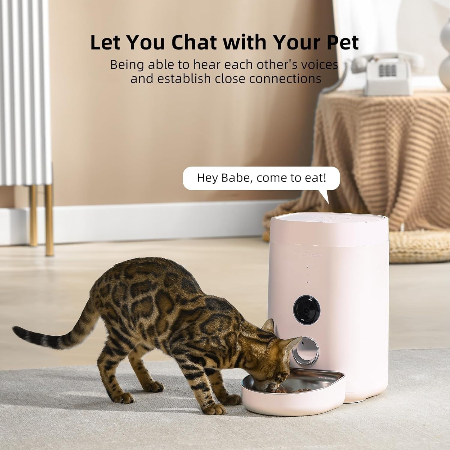 Smart Pet Feeder with Camera WiFi App Control 4L Auto Cat Dog Feeder