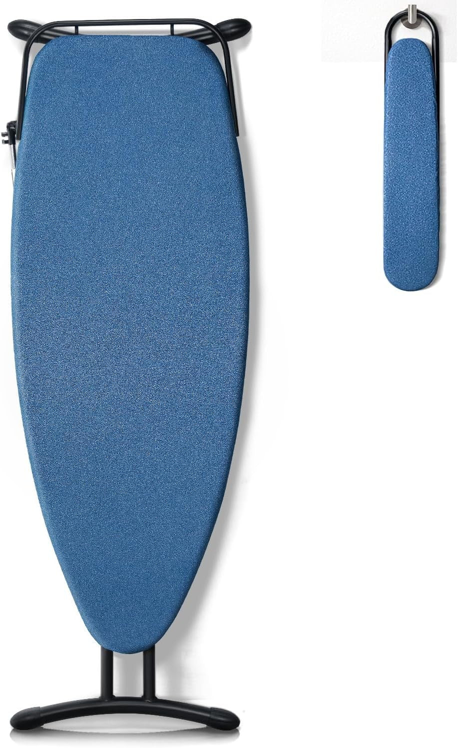 Extra Wide Ironing Board with Sleeve Board Adjustable Height Foldable Blue