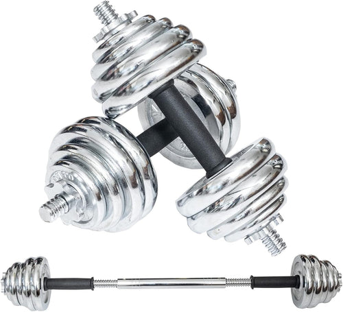30KG Adjustable Chrome Dumbbell Set Spinlock Hand Weights Case Home Gym