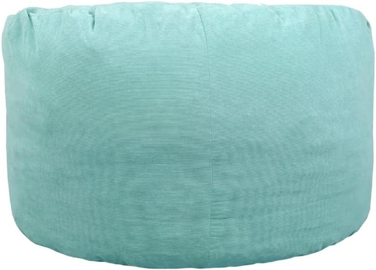 Green Corduroy Bean Bag Chair 100cm – Soft Foam Seat for Adults & Kids