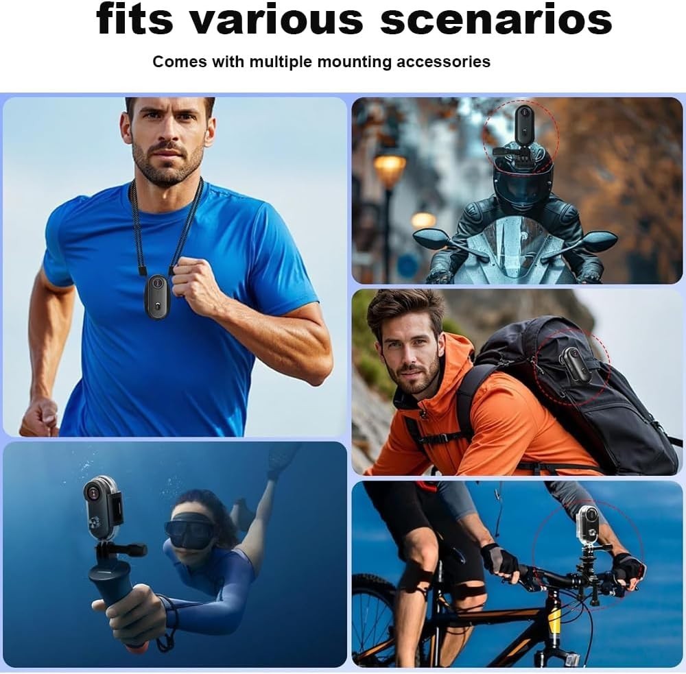 4K Mini Action Camera WiFi Magnetic POV Cam Waterproof Motorcycle Vlog